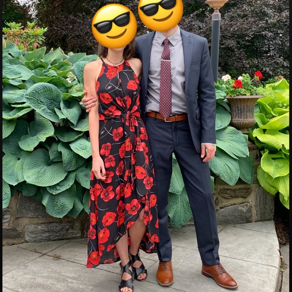 Poppy floral print dress with keyhole neckline - Picture 2 of 5